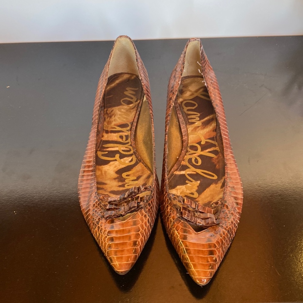 SAM EDELMAN snakeskin flats